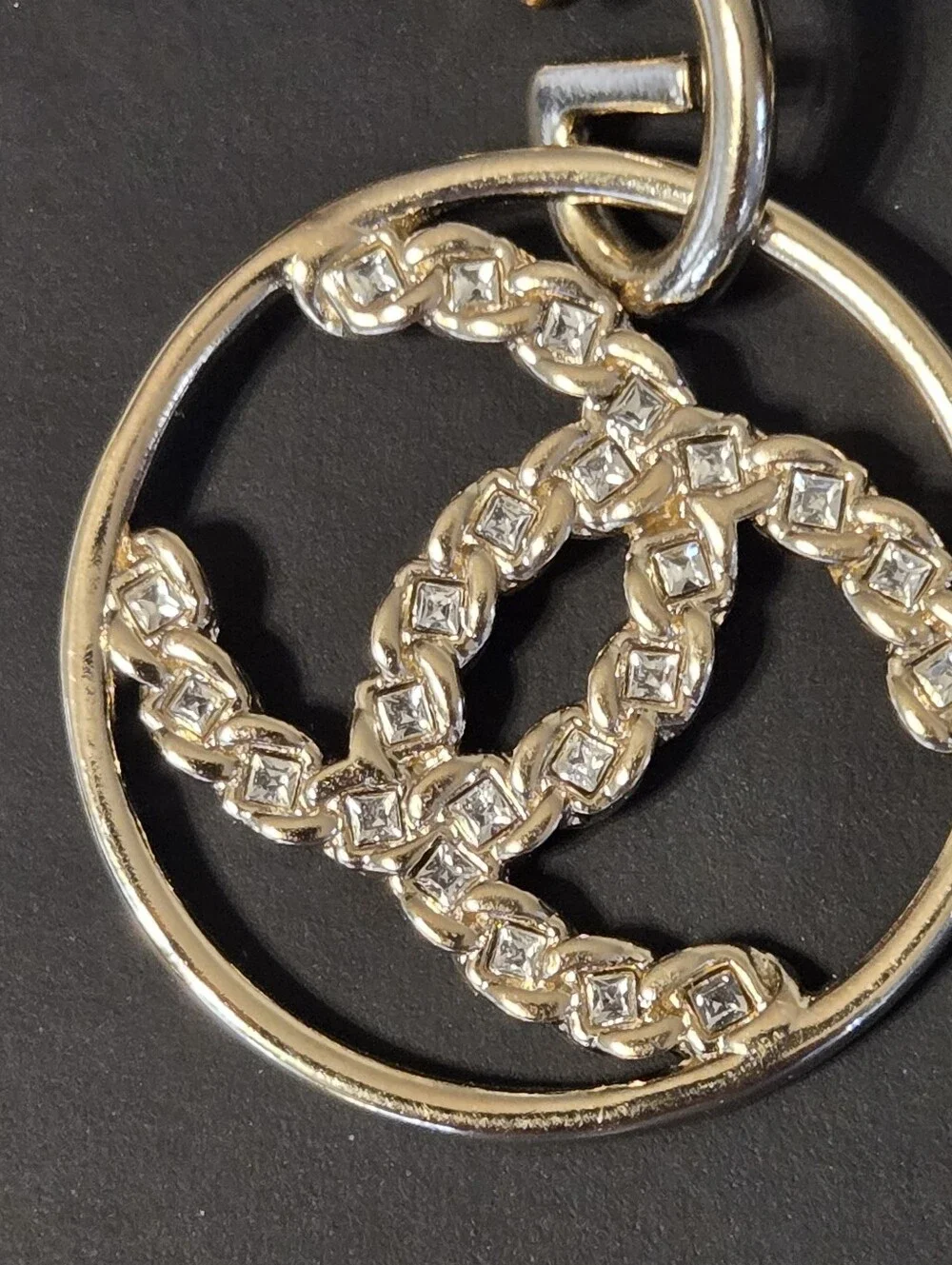 #168 - Chanel 2020V Strass CC Drop Earrings